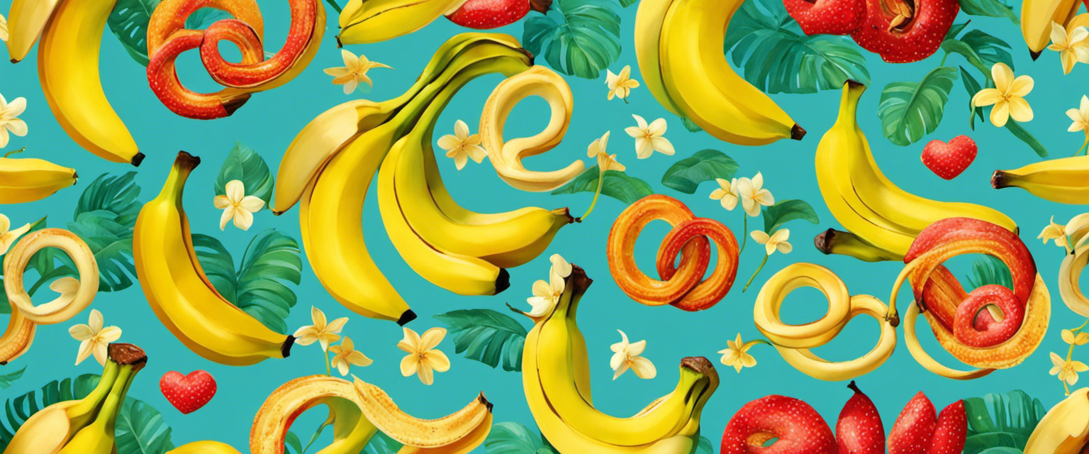 An image showcasing a colorful assortment of bananas, each with peculiar and whimsical shapes