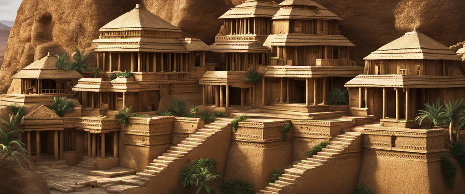 An image showcasing the fascinating evolution of ancient housing structures