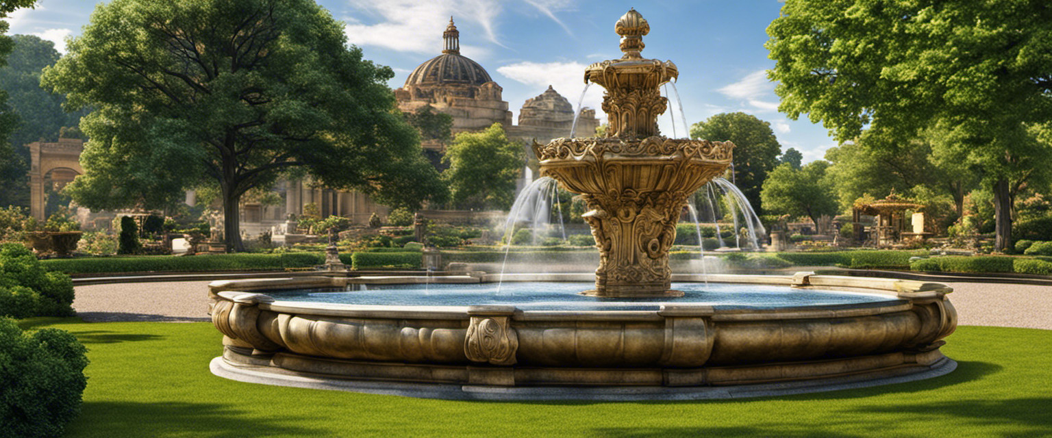An image showcasing the fascinating evolution of water fountain designs throughout history