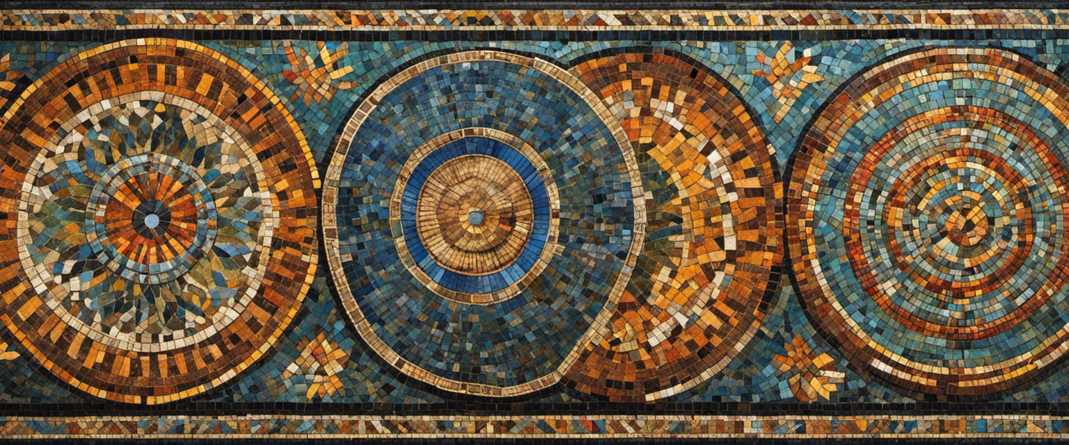 An image showcasing the intricate mosaic patterns found in ancient civilizations