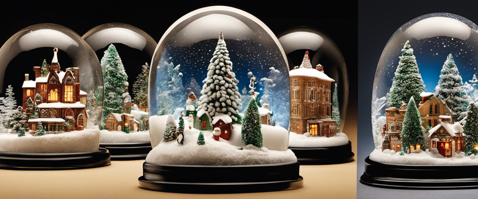 An image capturing the whimsical essence of useless knowledge about snow globe crafting, showcasing an array of intricately designed snow globes, each depicting unique scenes like a miniature winter wonderland, a swirling blizzard, or even a tiny snowman festival