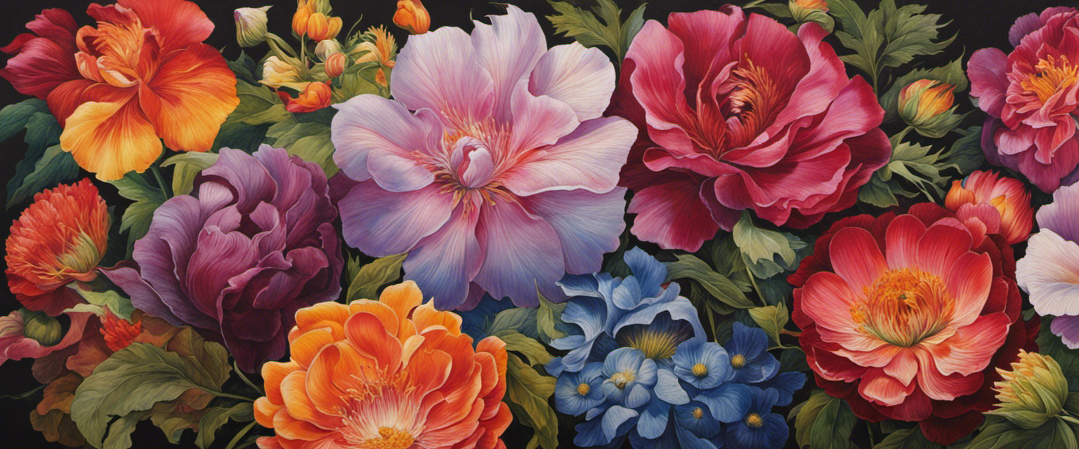 An image showcasing a skilled artist meticulously extracting vibrant pigments from flowers and plants, blending them into a palette of colors, and delicately painting a masterpiece on a canvas using natural dyes