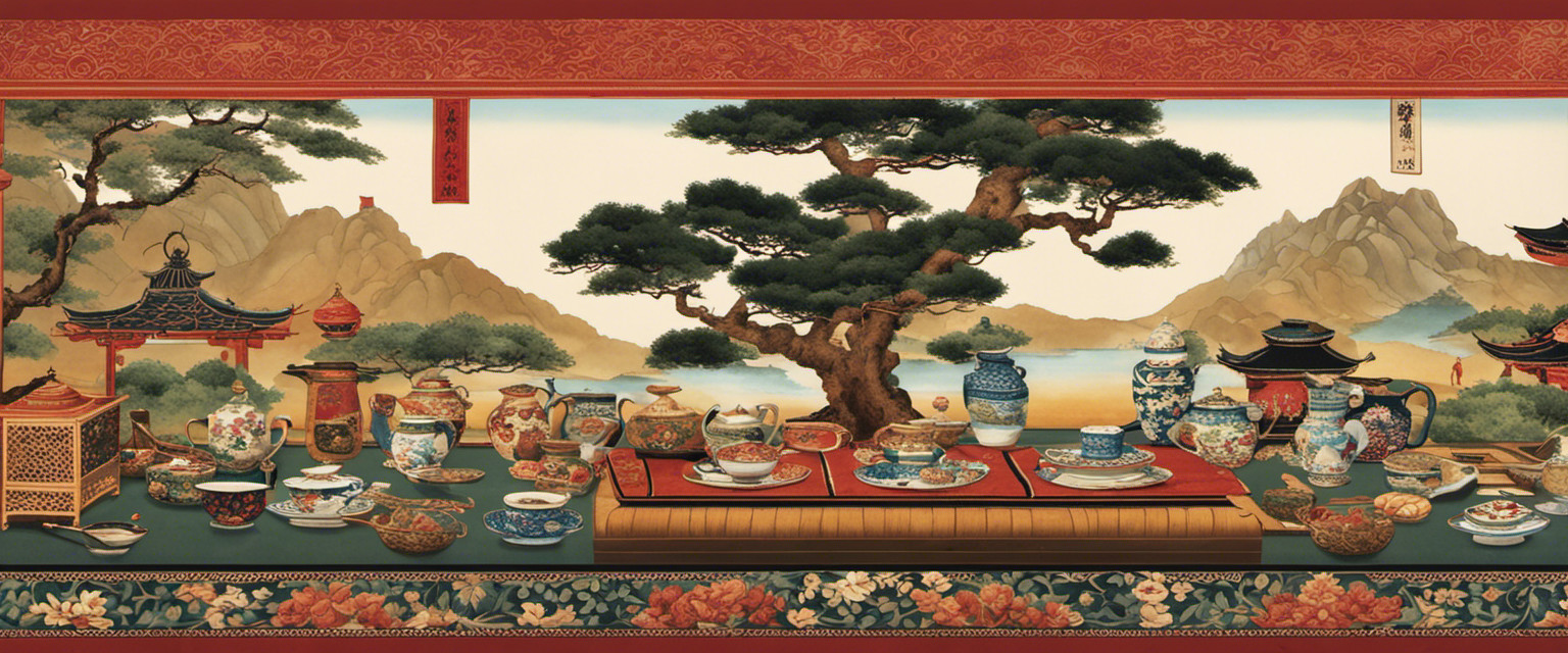 An image that showcases the vibrant tapestry of tea ceremonies from around the world