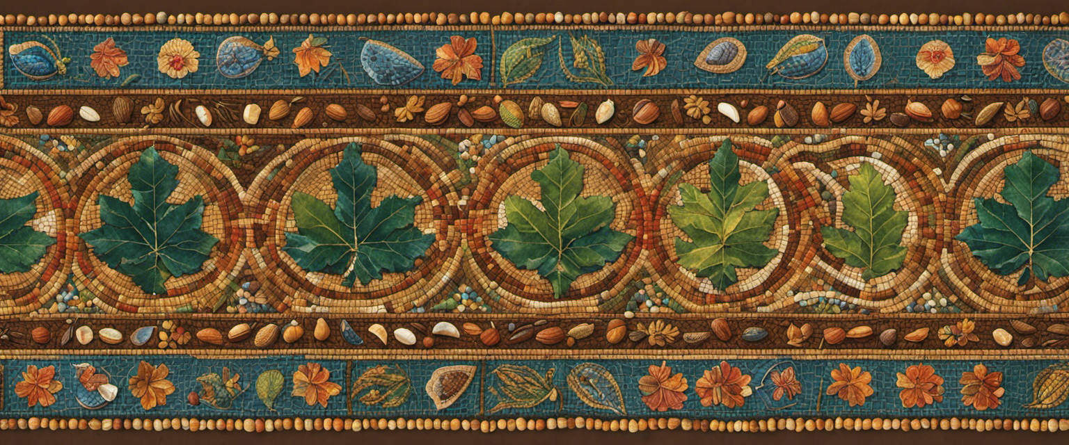 An image showcasing the cultural insignificance of acorns: a vibrant mosaic of indigenous symbols intertwined with oak leaves, resembling a ceremonial offering, highlighting the intrinsic value of this seemingly ordinary nut