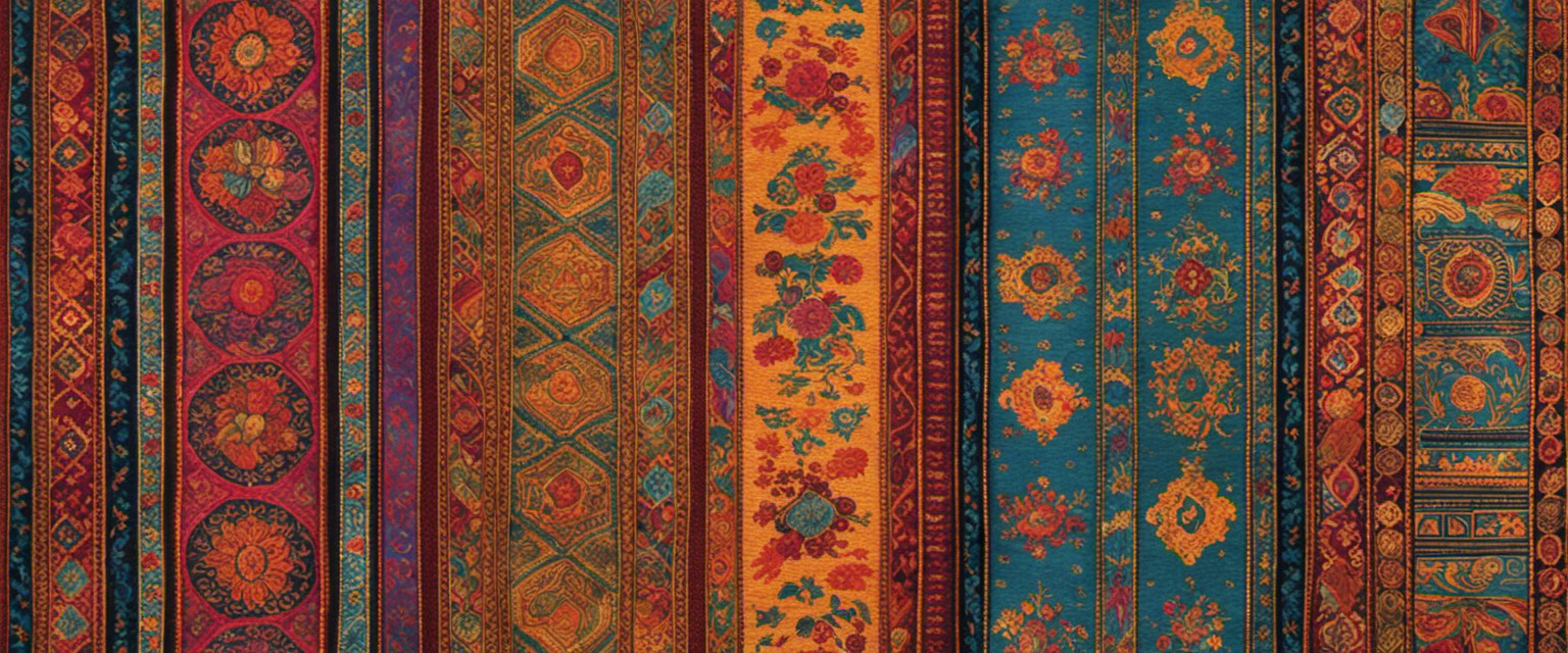 An image showcasing a vivid tapestry of ancient civilizations, depicting intricate patterns and vibrant hues derived from natural dyes