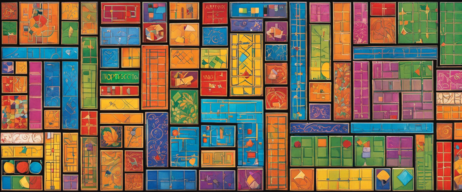 An image that showcases a colorful mosaic of hopscotch variations from around the world, displaying unique patterns, shapes, and sizes of hopscotch grids, enticing readers to explore the fascinating realm of international hopscotch