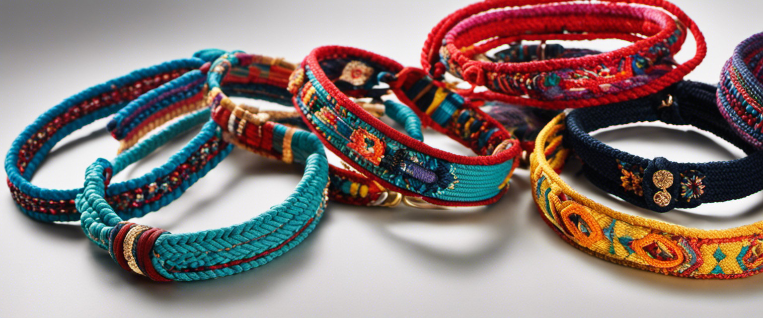 An image showcasing a tangle of vibrant friendship bracelets, their intricate patterns interwoven with delicate symbols, evoking nostalgia and the forgotten significance of each thread, silently whispering stories of unbreakable bonds