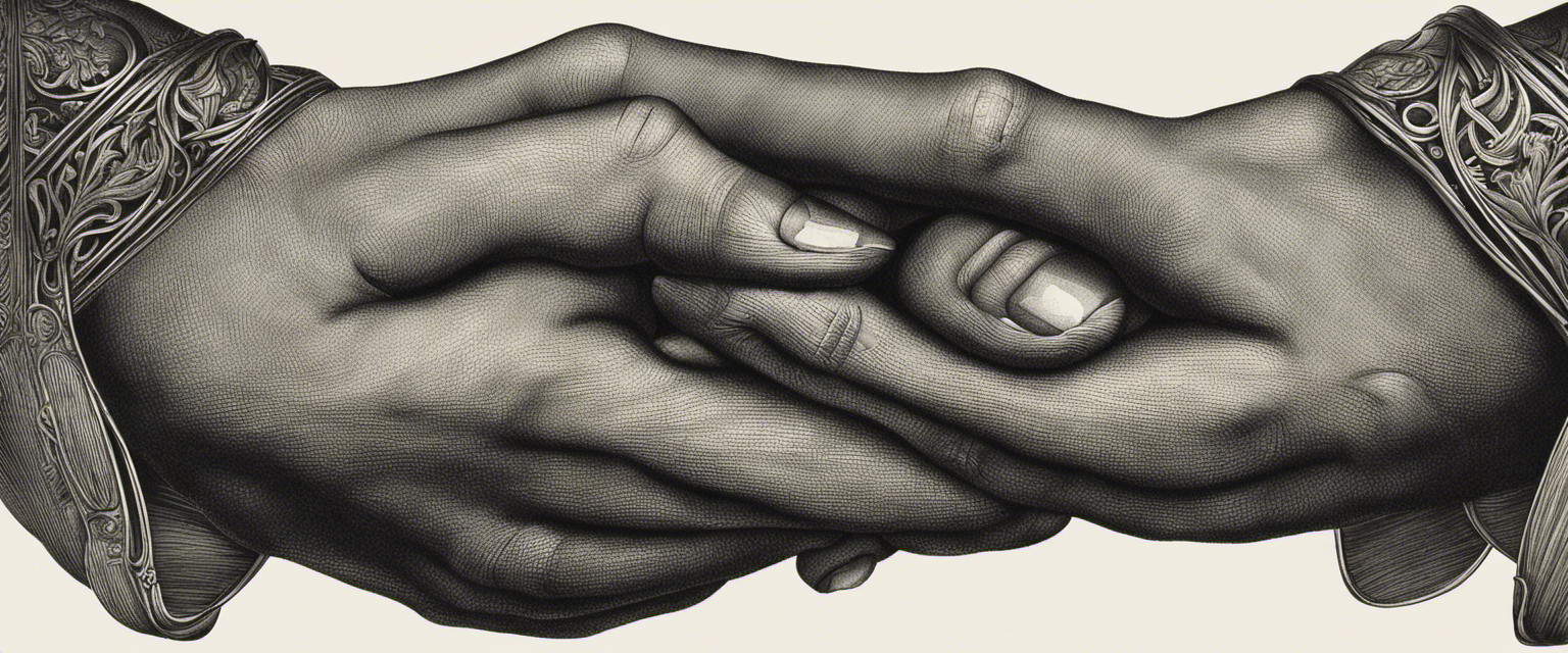 An image depicting two hands, fingers tightly intertwined, symbolizing the ancient origins of crossing fingers for luck