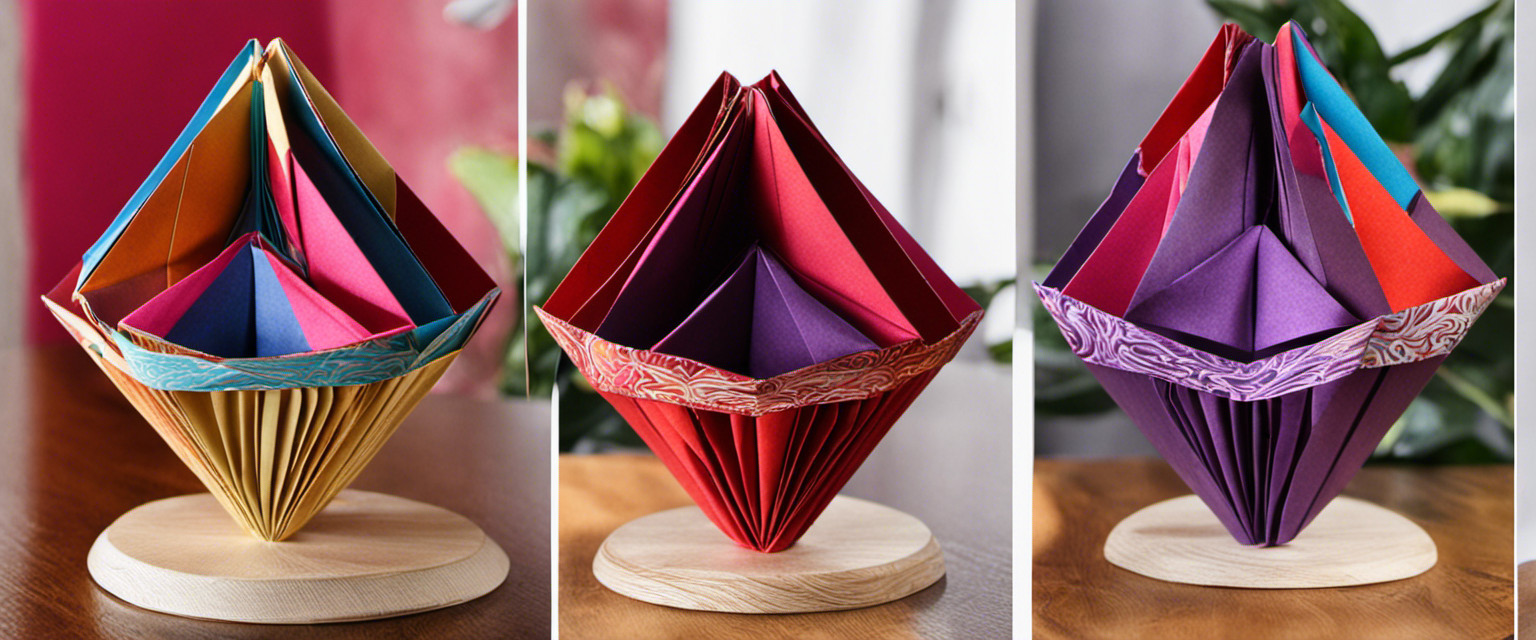 An image showcasing the intricate folds of a vibrant, origami fortune teller