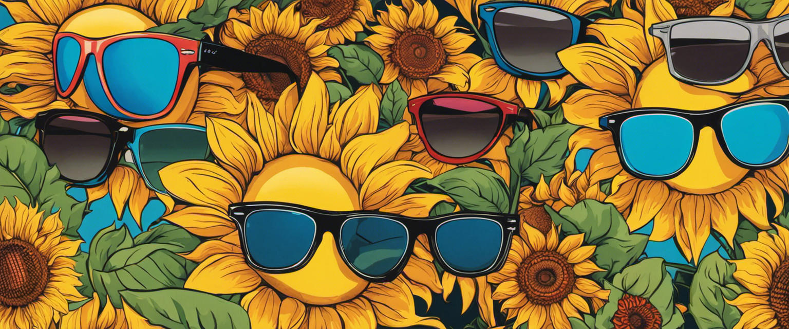 An image capturing the whimsical essence of the word "sunglasses" origins