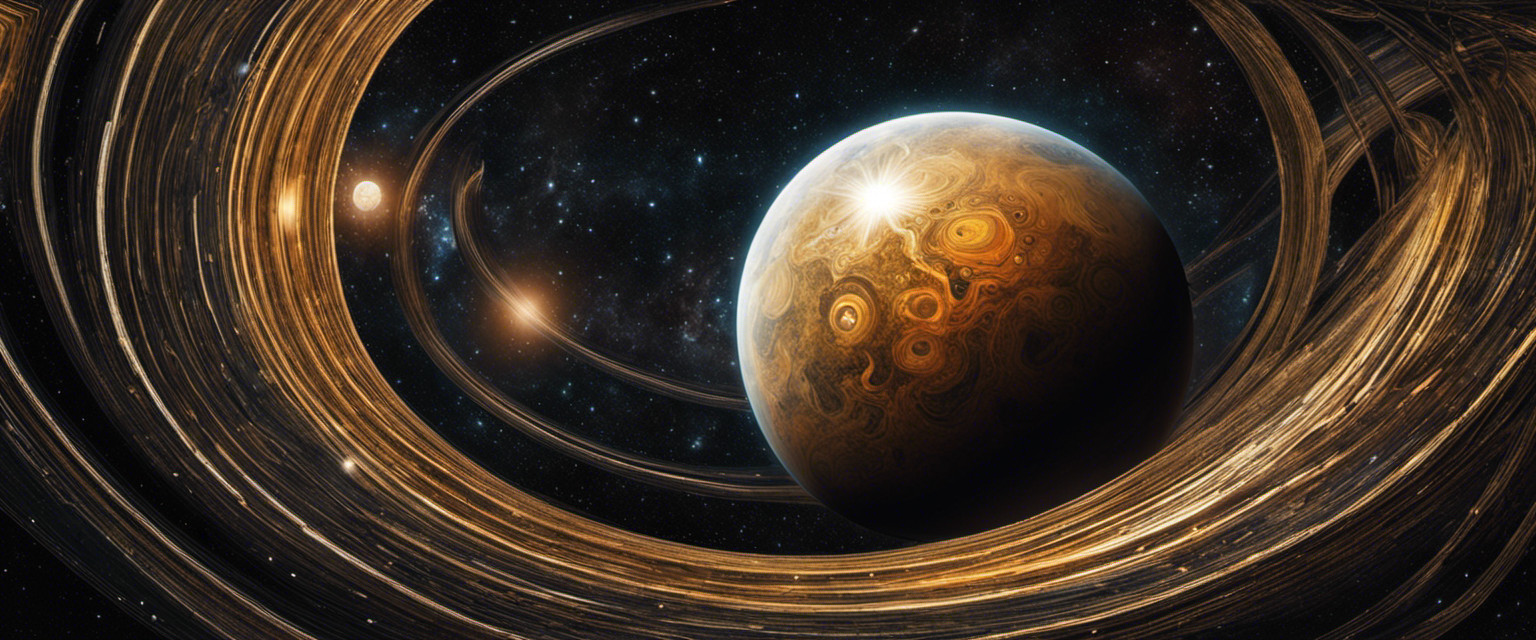 An image depicting a mesmerizing scene of a minuscule, retrograde planet