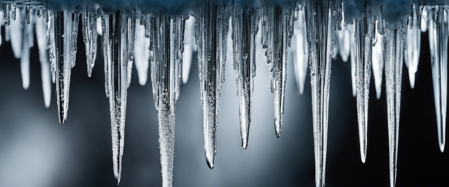 An image capturing the mesmerizing elegance of icicles, showcasing their intricate formations