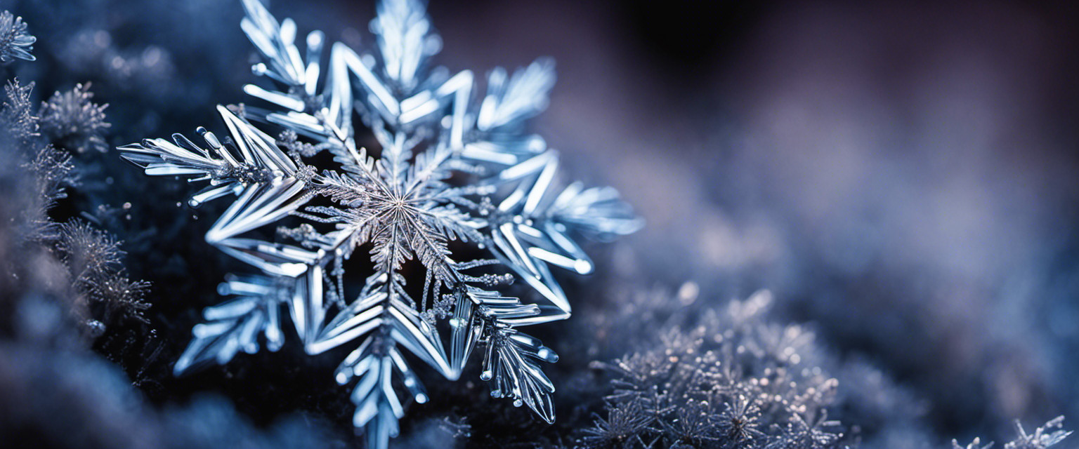An image showcasing a mesmerizing close-up of a dazzling snowflake, revealing its meticulously intricate design - a testament to the beauty and complexity found in the world's most useless but awe-inspiring knowledge